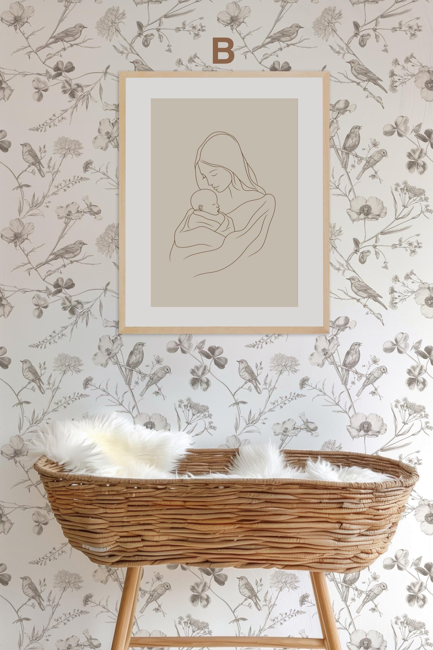 BEIGE Boho Poster Babyzimmer · Geschenkidee für Kinder · Babyzimmer Deko  · Modern Abstrakt Minimalistisch neutral ·Deko Print ohne Rahmen