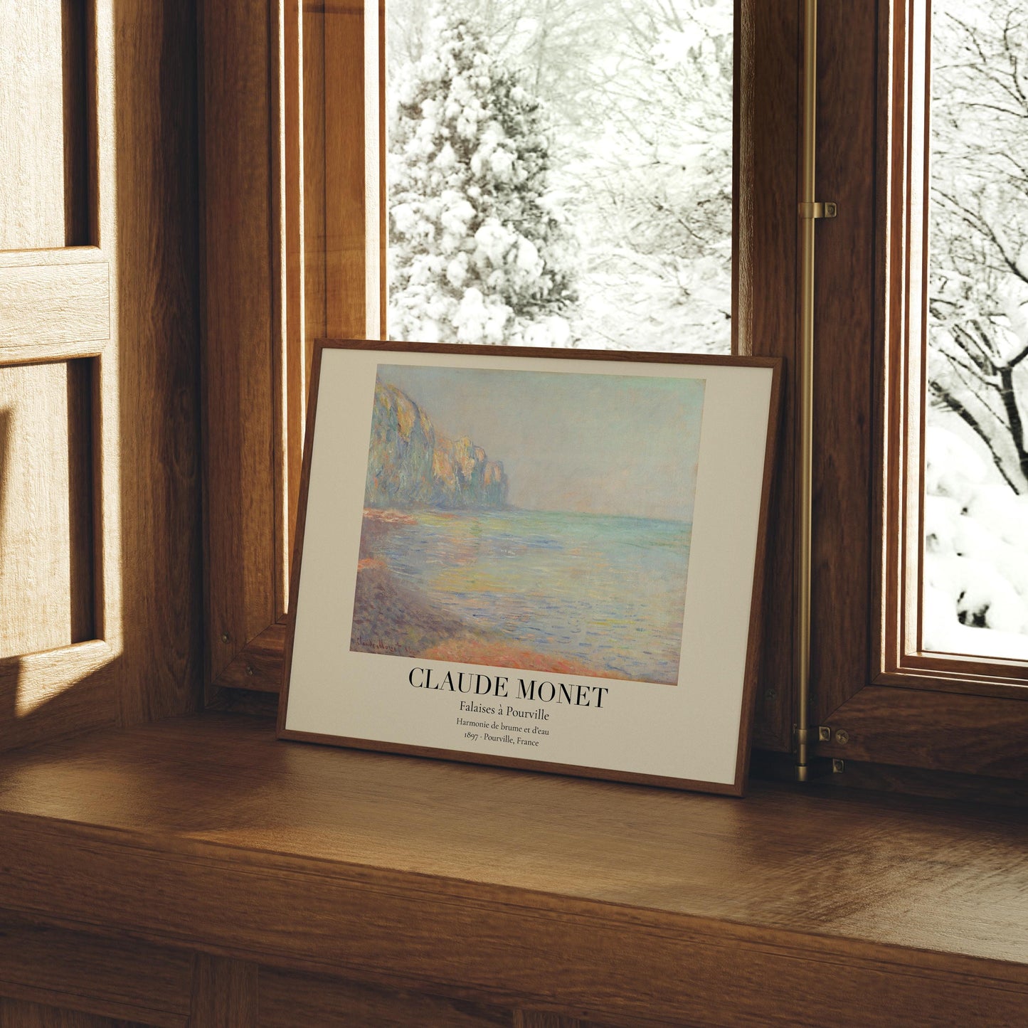 Claude Monet Poster · Falaises à Pourville 1897 · Küstenkunst Frankreich · Impressionismus Druck · Vintage Wandbild ohne Rahmen