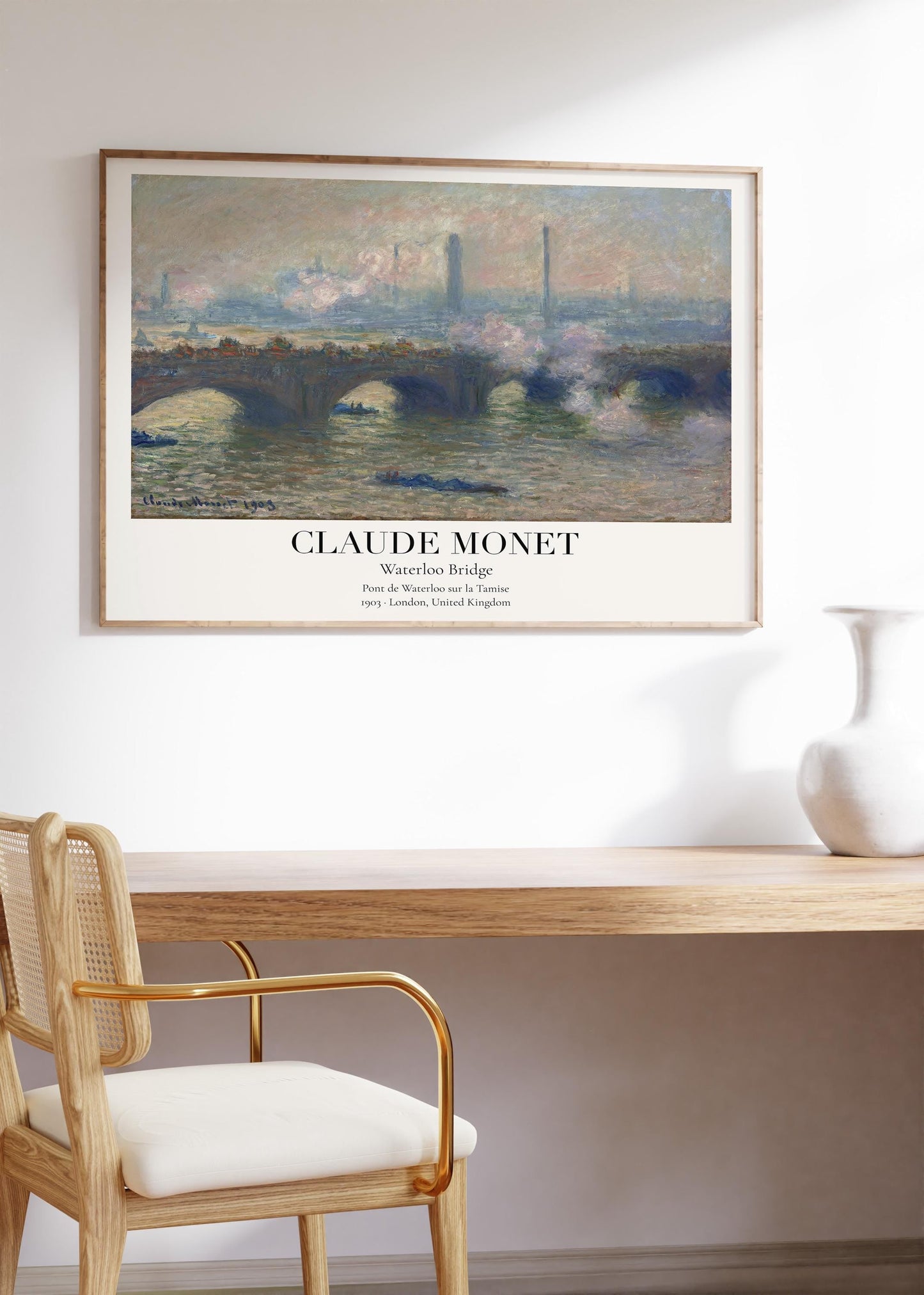 Claude Monet Poster · Waterloo Bridge London 1903 · Impressionismus Kunstdruck  · Vintage · Themse Panorama · Vintage Deko ohne Rahmen