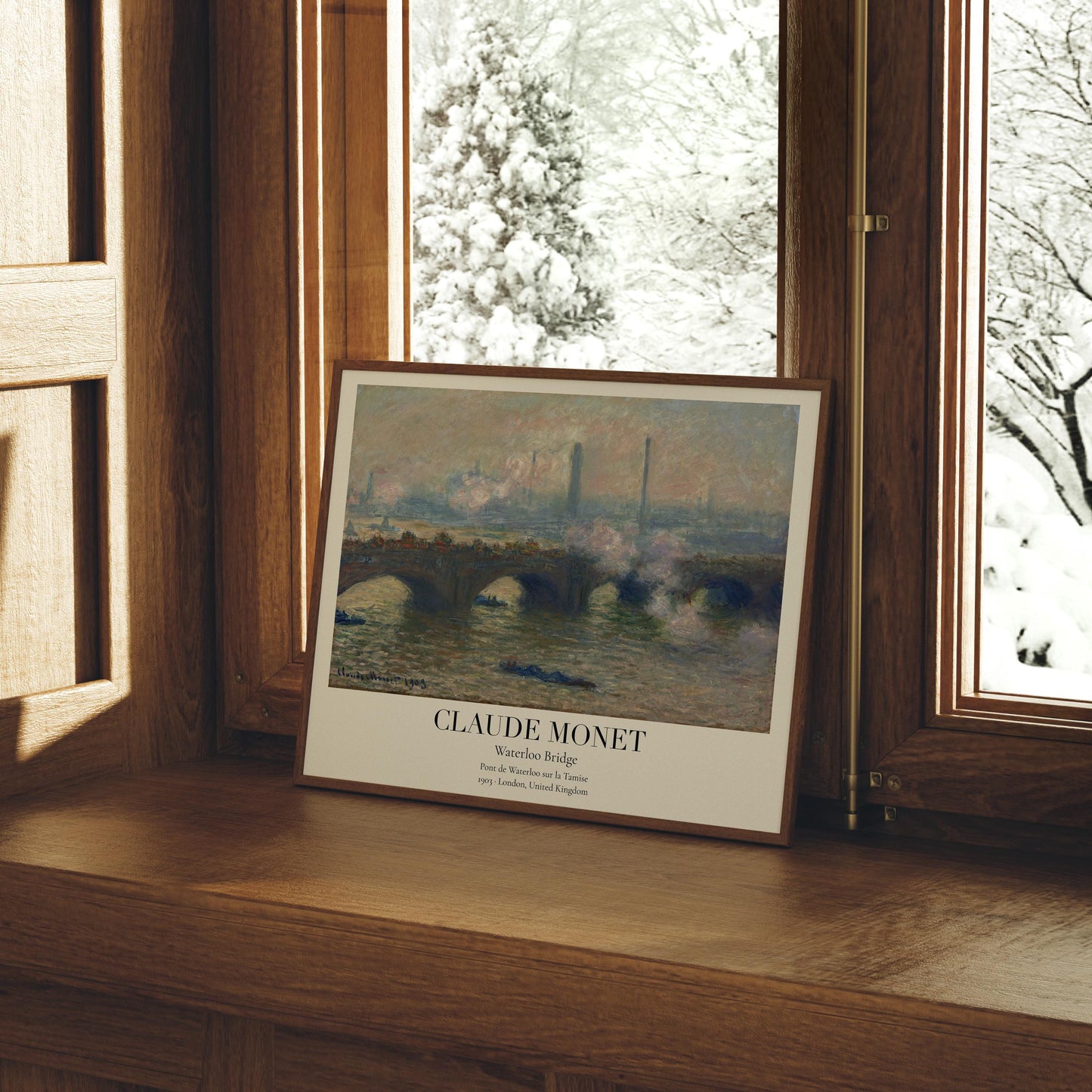 Claude Monet Poster · Waterloo Bridge London 1903 · Impressionismus Kunstdruck  · Vintage · Themse Panorama · Vintage Deko ohne Rahmen