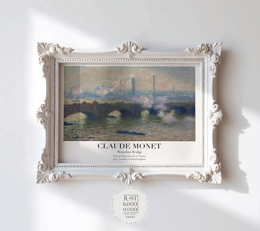 Claude Monet Poster · Waterloo Bridge London 1903 · Impressionismus Kunstdruck  · Vintage · Themse Panorama · Vintage Deko ohne Rahmen