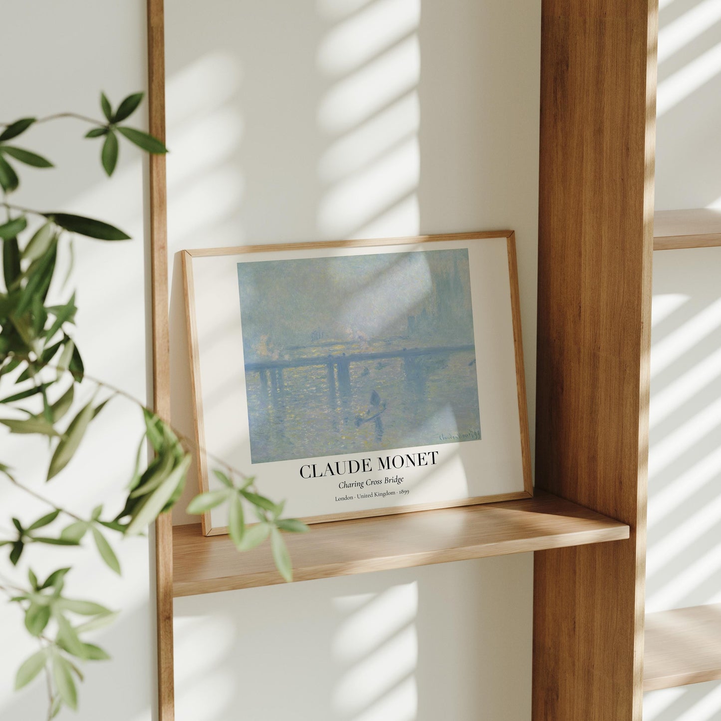 Claude Monet Poster · Charing Cross Bridge London 1899 · Impressionismus Kunstdruck · Themse Kunst · Vintage Deko ohne Rahmen