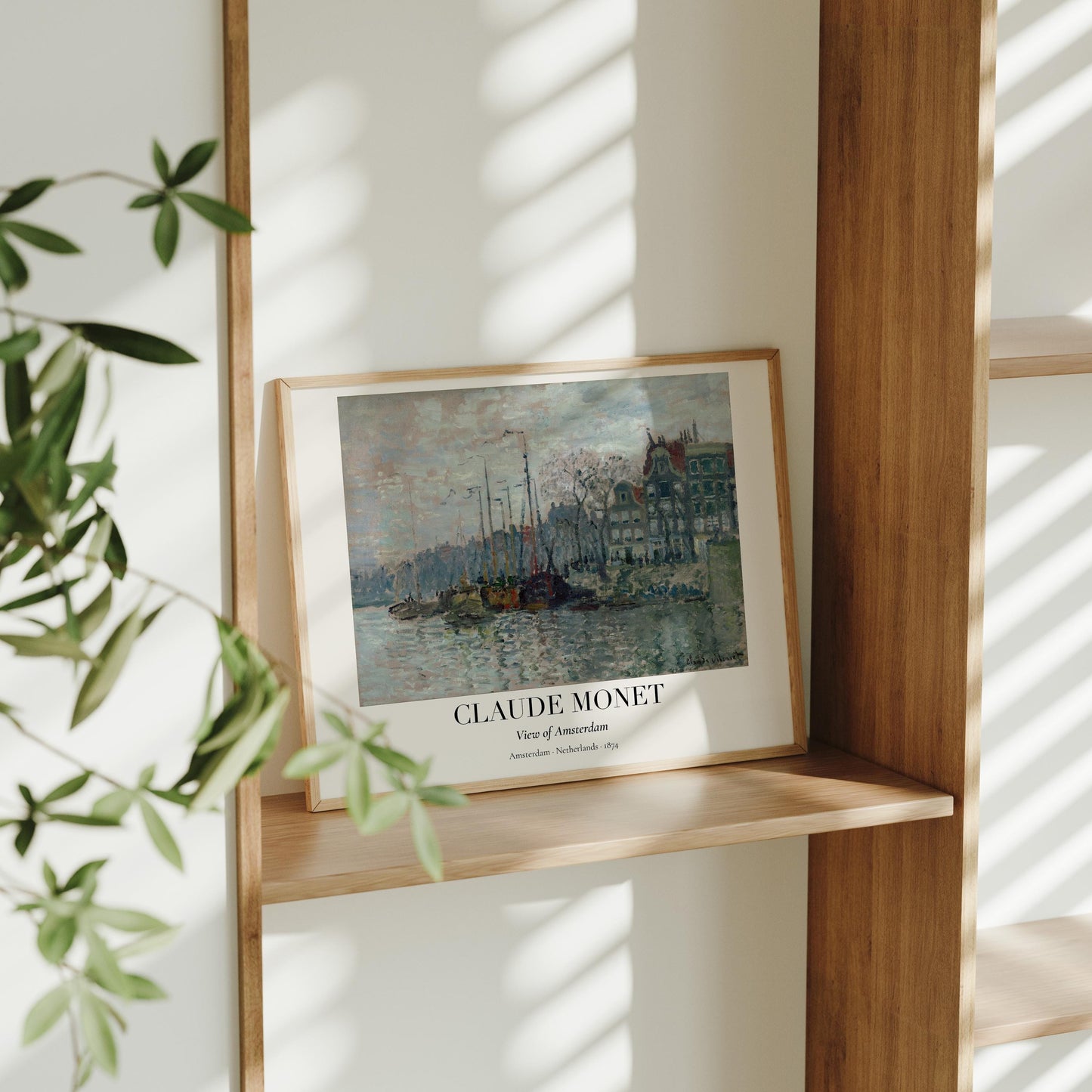 Claude Monet Poster · Amsterdam 1874 · Impressionismus Stadtansicht · Vintage Kunst Druck · Grachtenblick ohne Rahmen