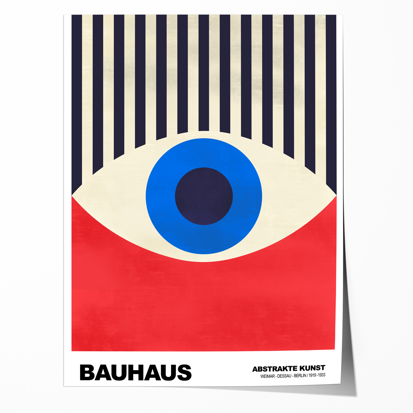 POSTER BAUHAUS Abstrakte Kunst · Modernes Auge Design im Retro Stil · Minimalistische Wanddeko · Deko Print ohne Rahmen