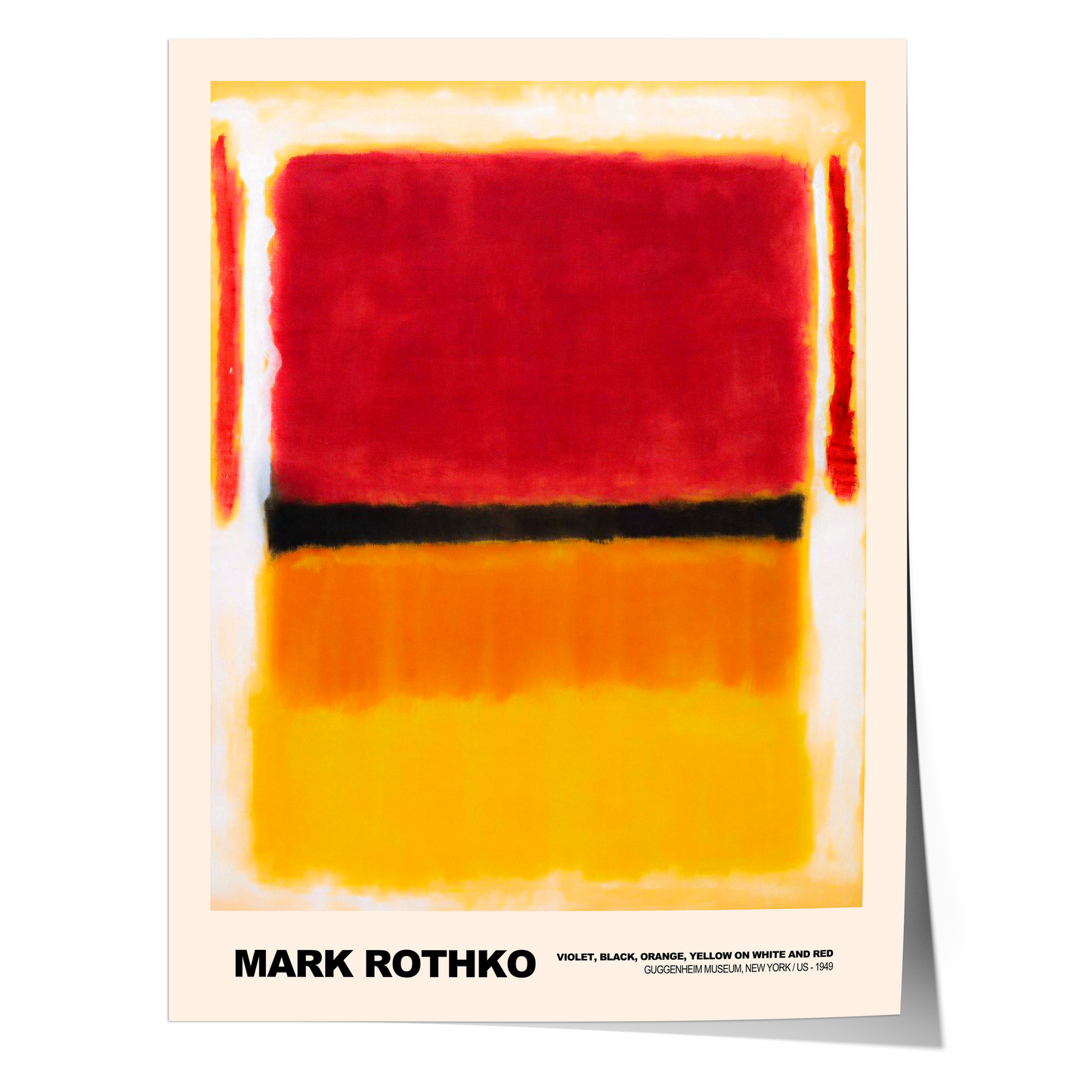 Poster Mark Rothko · Violet, Black, Orange, Yellow on White and Red · Abstrakter Expressionismus, Farbfeldmalerei · Print ohne Rahmen