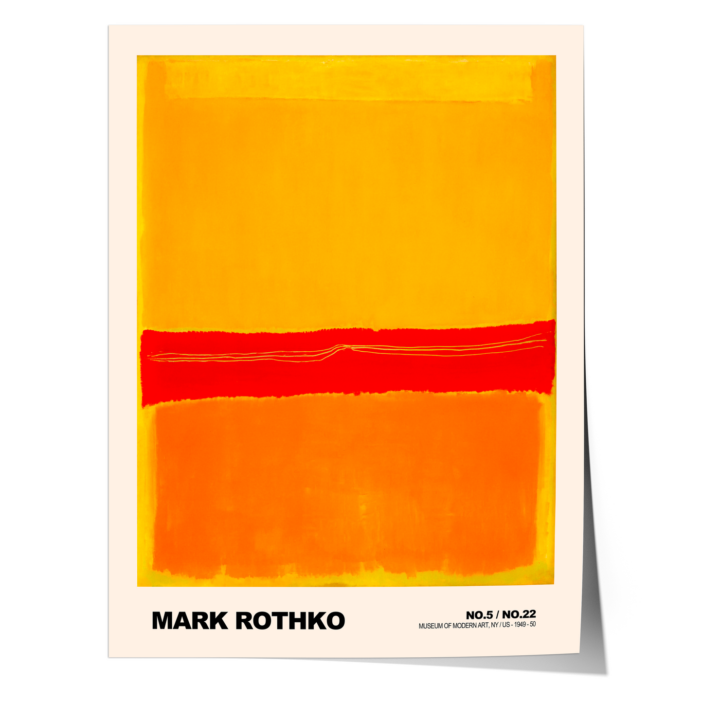 Poster Mark Rothko · No.5 / No.22 · Abstrakter Expressionismus, Farbfeld · Print ohne Rahmen