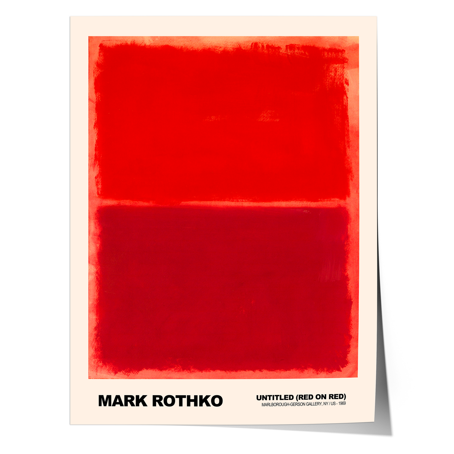 Poster Mark Rothko · Untitled (Red on Red) · Abstrakter Expressionismus, Farbfeld · Print ohne Rahmen