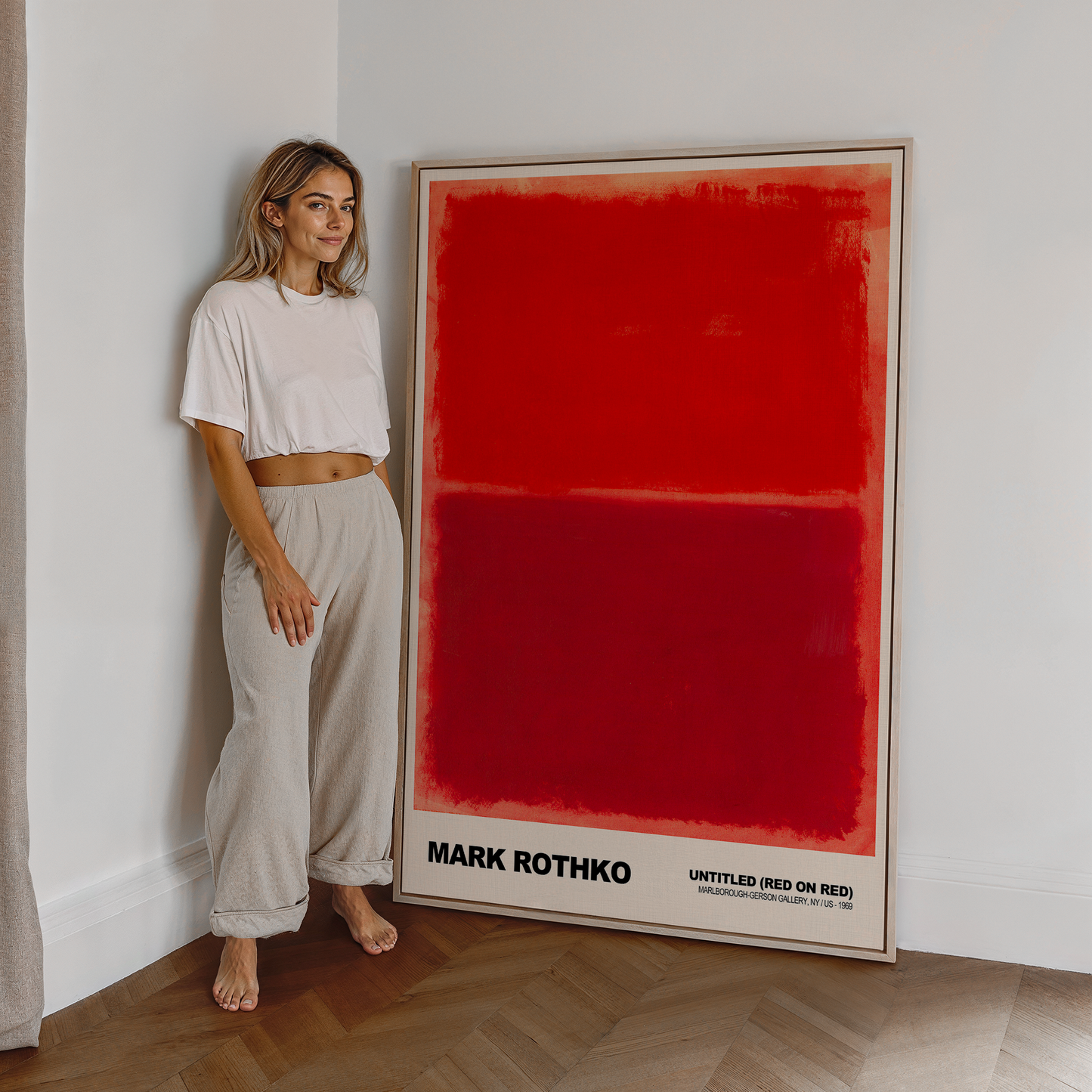Poster Mark Rothko · Untitled (Red on Red) · Abstrakter Expressionismus, Farbfeld · Print ohne Rahmen